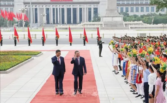 Lễ đón Tổng Bí thư, Chủ tịch nước Tô Lâm và Phu nhân thăm cấp Nhà nước tới Trung Quốc