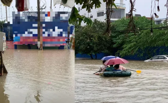 Mưa lớn diện rộng gây ngập úng và sạt lở tại Bắc Bộ