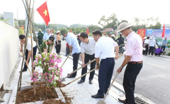 Quảng Ninh: Người dân trồng hàng chục đường hoa dịp Quốc khánh mùng 2/9