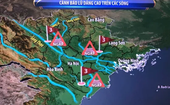 Yên Bái, Ninh Bình, Bắc Giang lũ lên khẩn cấp, cảnh báo ngập lụt diện rộng