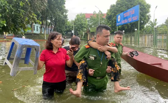 Nước sông dâng gây ngập lụt tại xã Hán Đà (Yên Bái), 159 hộ dân bị ảnh hưởng