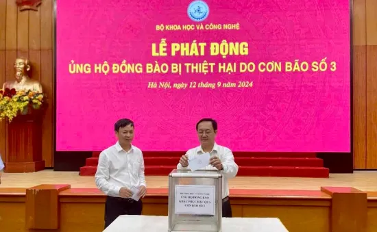 Bộ Khoa học công nghệ phát động chung tay ủng hộ đồng bào bị ảnh hưởng do bão số 3