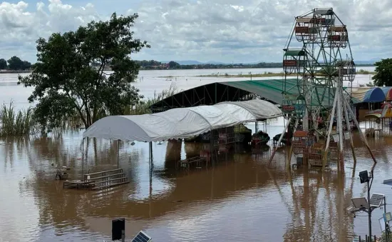 Lào cảnh báo khẩn cấp nguy cơ lũ lụt tại thủ đô Vientiane và thành phố Luang Prabang