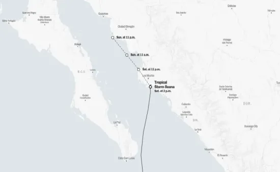 Bão Ileana mang theo mưa lớn gây ngập lụt ở vịnh California