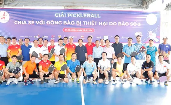 Giải Pickleball vận động 2,8 tỷ đồng ủng hộ đồng bào bị thiệt hại do bão số 3