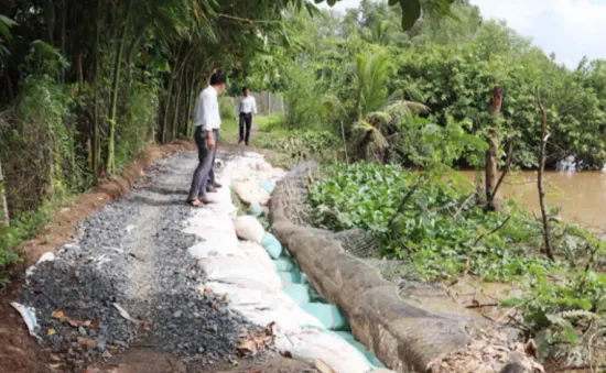 Tiền Giang: Sạt lở bờ sông vùng đầu nguồn sông Tiền ngày càng nghiêm trọng