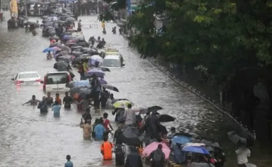 Mưa lớn làm tê liệt Mumbai (Ấn Độ), ít nhất 4 người tử vong