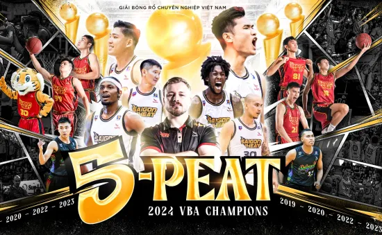 Saigon Heat lần thứ 5 liên tiếp giành chức vô địch VBA