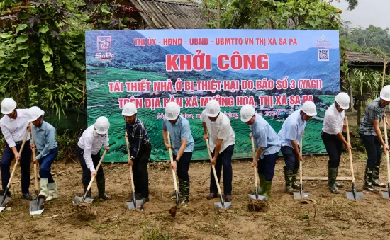 Khởi công tái thiết nhà ở vùng lũ tại xã Mường Hoa (Sa Pa)