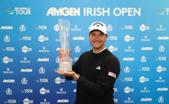 Ngược dòng ngoạn mục trước Rory McIlroy, Rasmus Højgaard vô địch Irish Open 2024