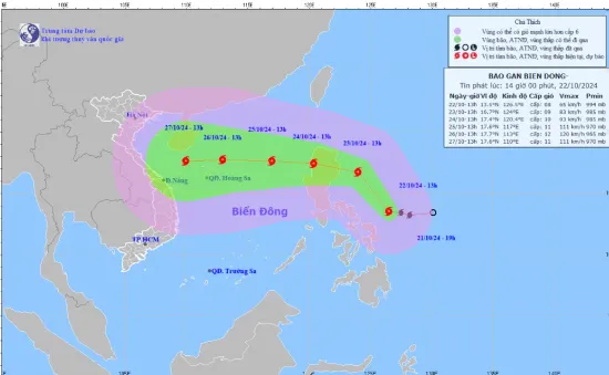 Bão Trami khả năng trở thành bão số 6, miền Trung sẽ mưa lớn diện rộng