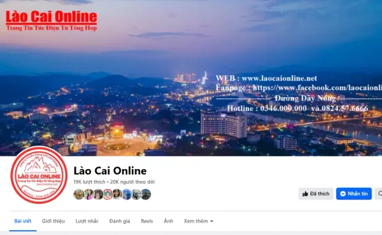 Trang tin tức điện tử Lào Cai Online Công bố trang fanpage chính thức