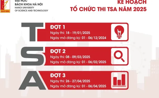 Năm 2025, Đại học Bách khoa Hà Nội tổ chức 3 đợt thi đánh giá tư duy