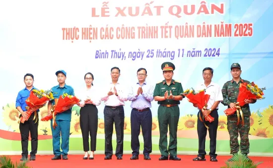 Cần Thơ: Xuất quân thực hiện các công trình Tết Quân Dân năm 2025