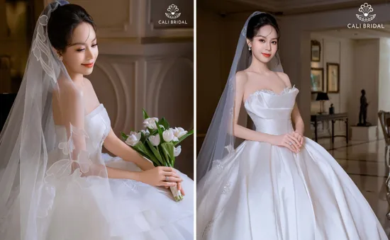 Hoa hậu Miss International Thanh Thủy lộng lẫy trong BST váy cưới Radiance Couture của Cali Bridal