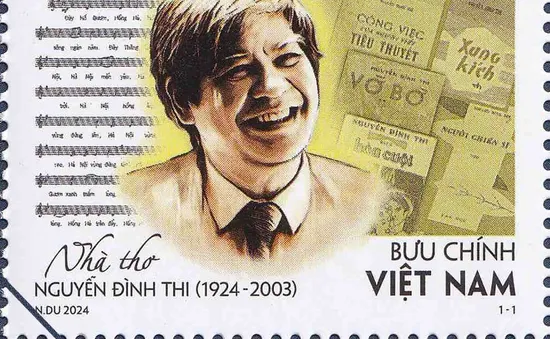 Phát hành bộ tem kỷ niệm 100 năm sinh nhà thơ Nguyễn Đình Thi