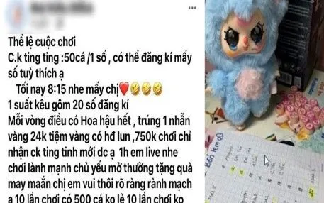 Cờ bạc trá hình trên không gian mạng bằng việc quay số nhận “túi mù”