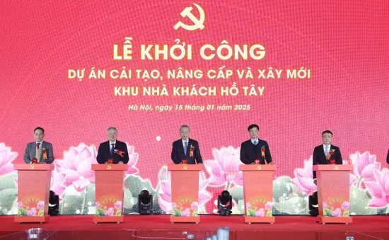 Tổng Bí thư Tô Lâm dự Lễ khởi công Dự án cải tạo, nâng cấp và xây mới khu Nhà khách Hồ Tây