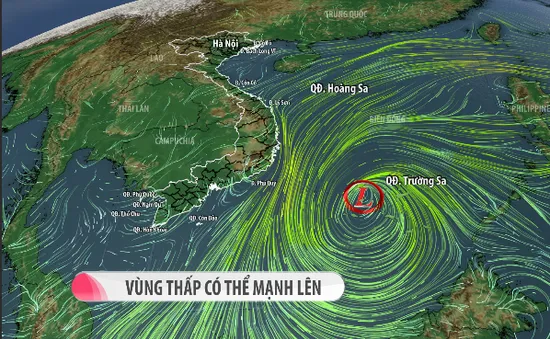 Biển Đông chuẩn bị có áp thấp nhiệt đới