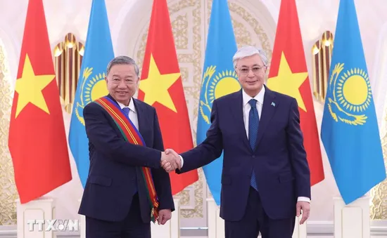 Tổng Bí thư Tô Lâm nhận Huân chương Hữu nghị Dostyk hạng nhất của Kazakhstan