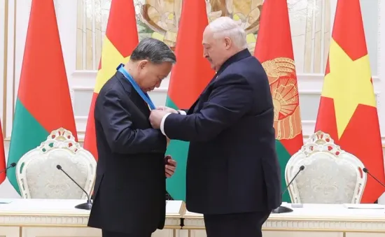 Lễ trao tặng Huân chương Hữu nghị các dân tộc của Belarus cho Tổng Bí thư Tô Lâm