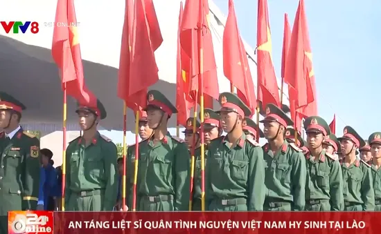 Quảng Trị tổ chức lễ truy điệu và an táng liệt sỹ quân tình nguyện Việt Nam hy sinh tại Lào