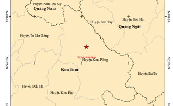 Xảy ra 2 trận động đất tại huyện Kon Plông, Kon Tum