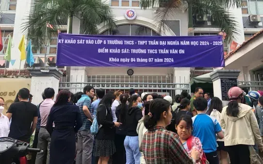 TP Hồ Chí Minh: Tỷ lệ chọi thi khảo sát vào lớp 6 trường THCS-THPT Trần Đại Nghĩa tăng