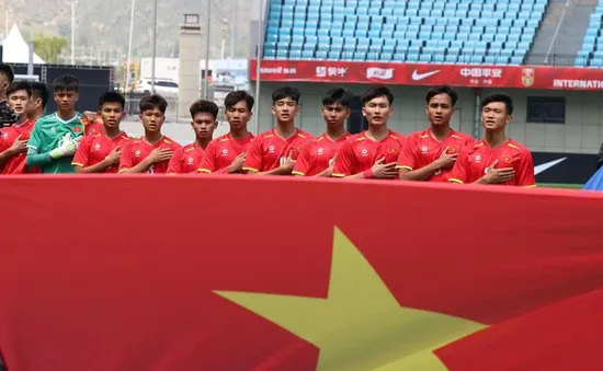 Đội tuyển U16 Việt Nam chia điểm với chủ nhà Trung Quốc trong thế bị dẫn bàn