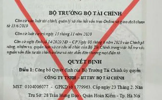 Cảnh báo giả danh Bộ Tài chính để lừa đảo