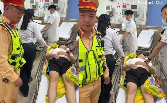 Cảnh sát giao thông dẫn đường cứu người đột quỵ trên cao tốc Hà Nội - Hải Phòng
