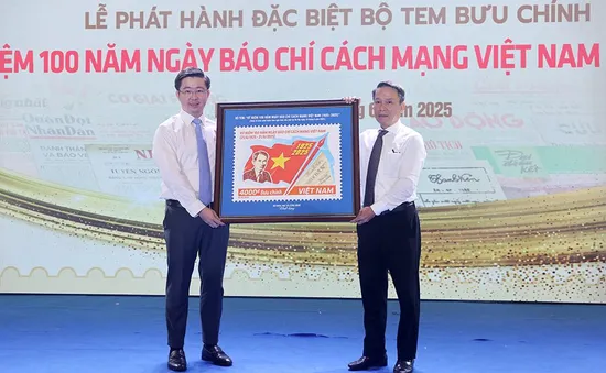 Ra mắt bộ tem đặc biệt Kỷ niệm 100 năm Ngày Báo chí Cách mạng Việt Nam