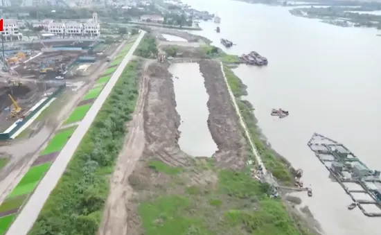 Hố sâu chạy dọc chân đê: Doanh nghiệp "thu hồi vốn", đê điều mất an toàn