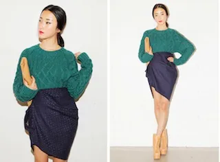 Mix áo len với các kiểu chân váy