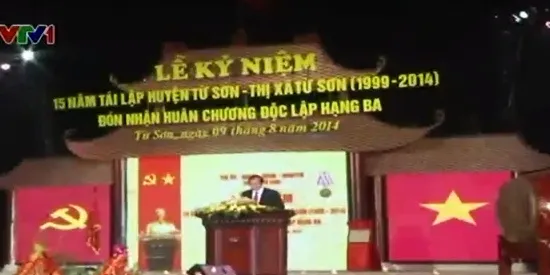 Bắc Ninh: Thị xã Từ Sơn đón nhận Huân chương Độc lập hạng Ba