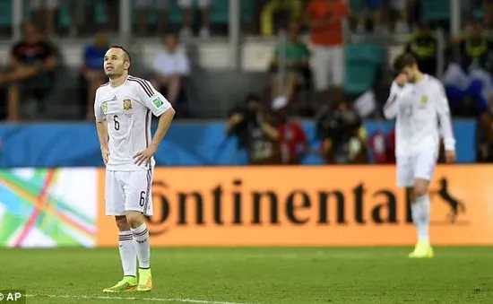 Iniesta chưa "hoàn hồn" sau trận đại bại 1-5 trước Hà Lan