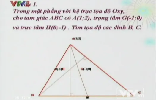 BTKTVH: Phương pháp tọa độ trong mặt phẳng