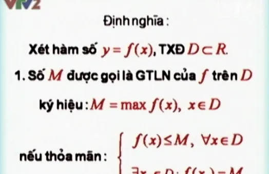 BTKTVH: Giá trị lớn nhất và nhỏ nhất của hàm số