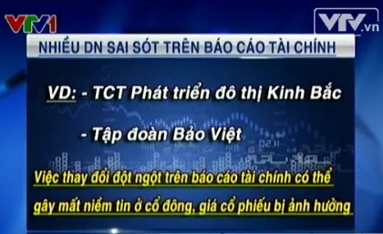 Nhiều DN sai sót hàng trăm tỷ trên báo cáo tài chính