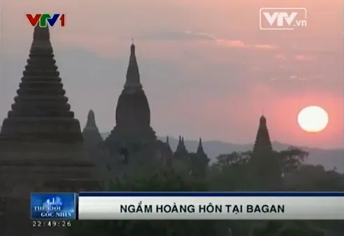 Ngắm hoàng hôn tại vùng đất cổ Bagan
