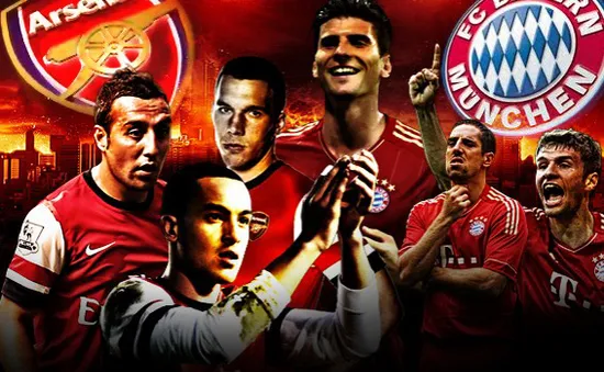 2h45 ngày 12/3, VTV3 Trực tiếp Bayern Munich - Arsenal