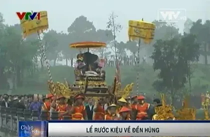 Đặc sắc lễ rước kiệu Đền Hùng
