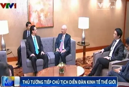Thủ tướng tiếp Chủ tịch Diễn đàn Kinh tế Thế giới
