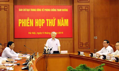 Ban chỉ đạo Trung ương về phòng, chống tham nhũng phiên họp thứ 5