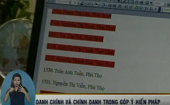 Danh chính và chính danh trong góp ý Hiến pháp 