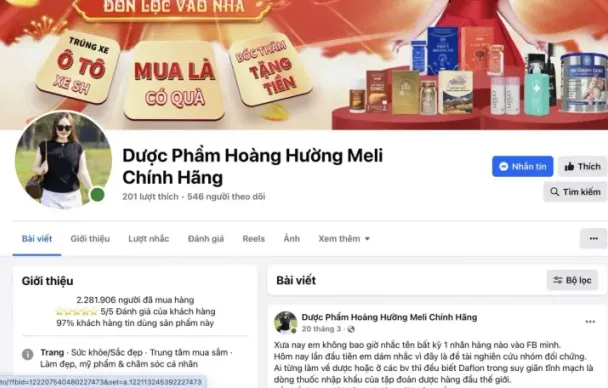 Dược phẩm Hoàng Hường Meli bị ‘réo tên’ vì vi phạm quảng cáo