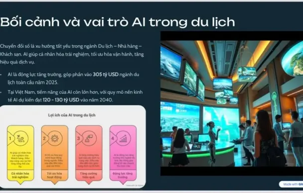 Ứng dụng trí tuệ nhân tạo ( AI) trong đào tạo du lịch