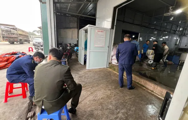 Phát hiện hơn 60 tấn nguyên liệu, thực phẩm không rõ nguồn gốc tại cơ sở chế biến lòng lợn ở Hà Nội