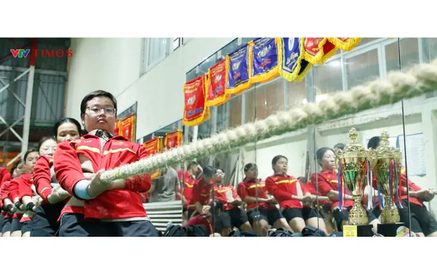 Một buổi tập của ĐT kéo co Việt Nam chuẩn bị cho SEA Games 33