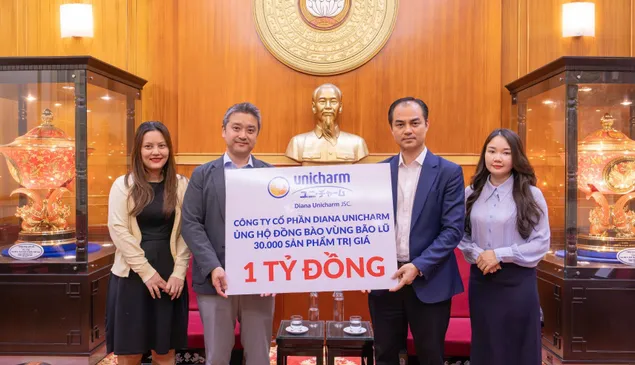 Diana Unicharm đồng hành cùng phụ nữ và trẻ em miền Trung, Tây Nguyên vượt qua khó khăn do mưa lũ